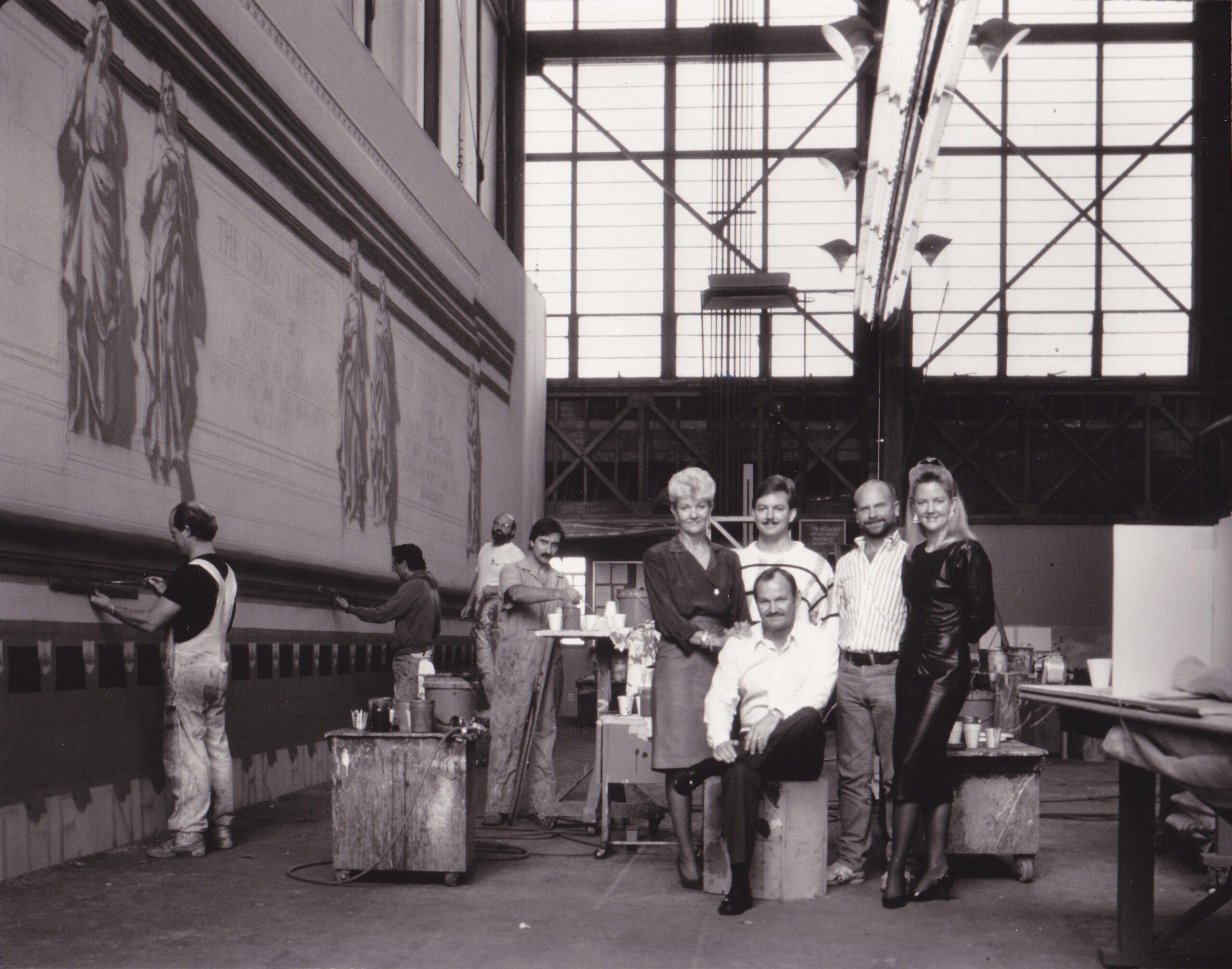 J.C. Backings principals and scenic artists in 1989