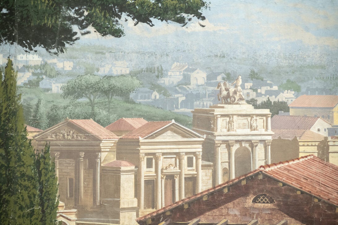 'Vista of Rome' backdrop from Ben-Hur, detail shot