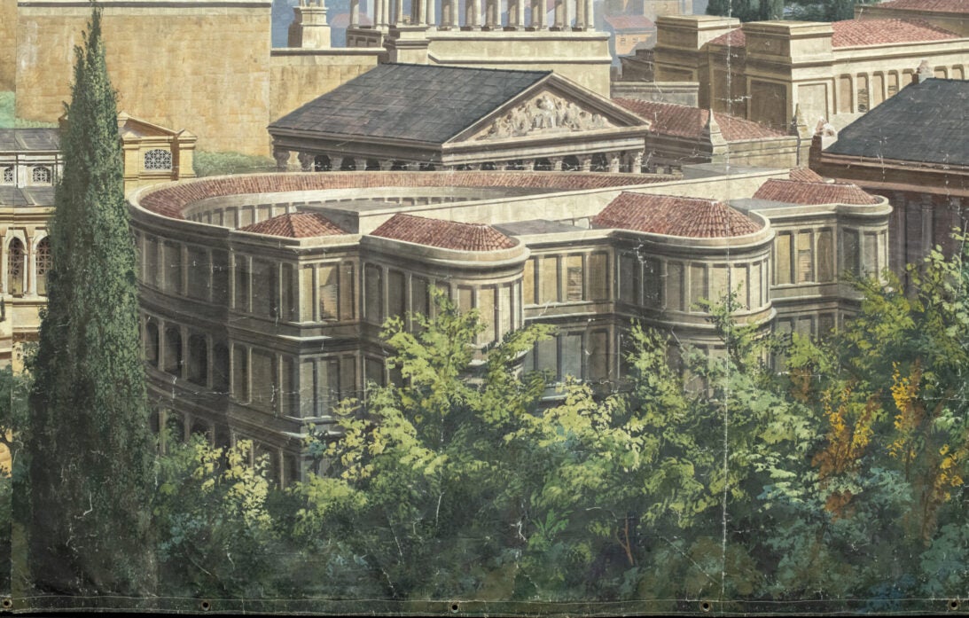 'Vista of Rome' backdrop from Ben-Hur, detail shot