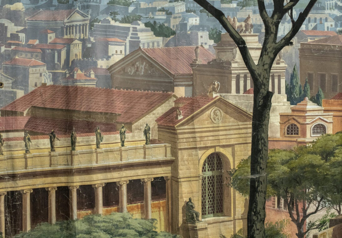 'Vista of Rome' backdrop from Ben-Hur, detail shot