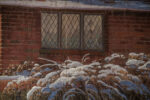 'Exterior Sussex Village, Winter' backdrop from National Velvet, detail shot
