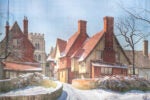 'Exterior Sussex Village, Winter' backdrop from National Velvet