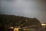 'View of Santa Catalina Island' backdrop from The Glass Bottom Boat, detail shot