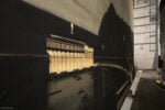 'View of Santa Catalina Island' backdrop from The Glass Bottom Boat, detail shot