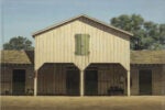 Stable with central barn and horse stalls