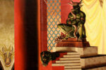 'Pagan idol' backdrop from The Prodigal, detail shot