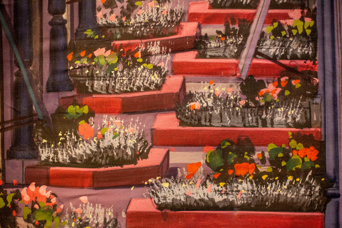 'Tents in the Gardens of Pleasure' backdrop from The Prodigal, detail shot