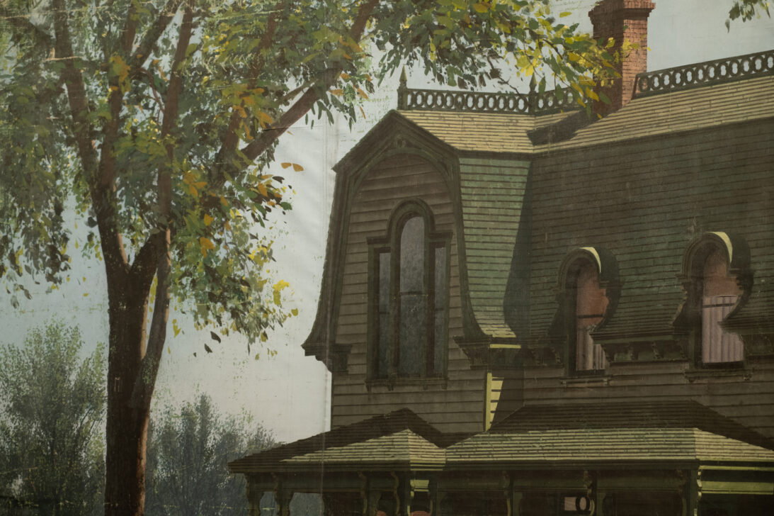 'Victorian Home, Spring' backdrop from The Seventh Cross, detail shot