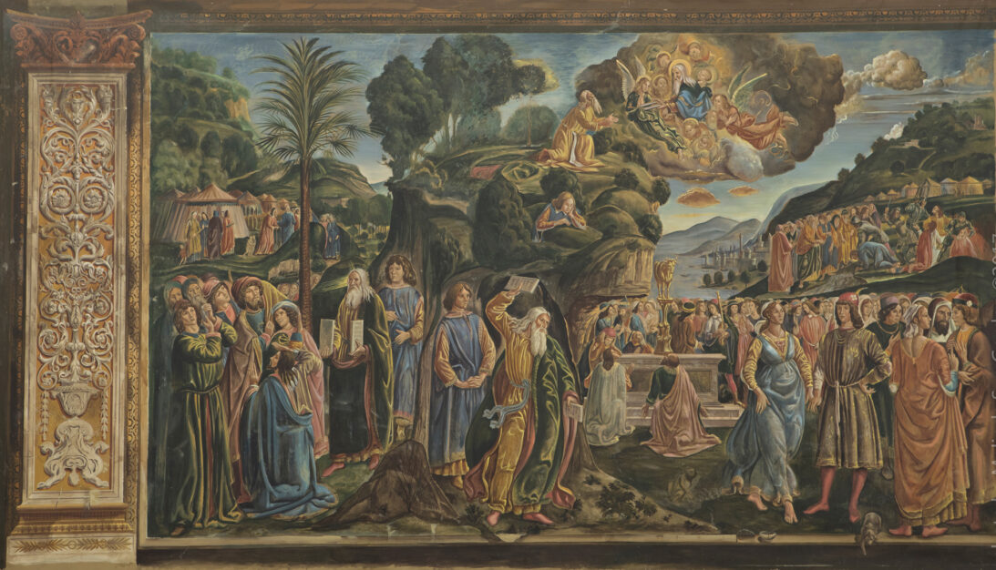 'Descent from Mount Sinai, by Rosselli' backdrop from The Shoes of the Fisherman