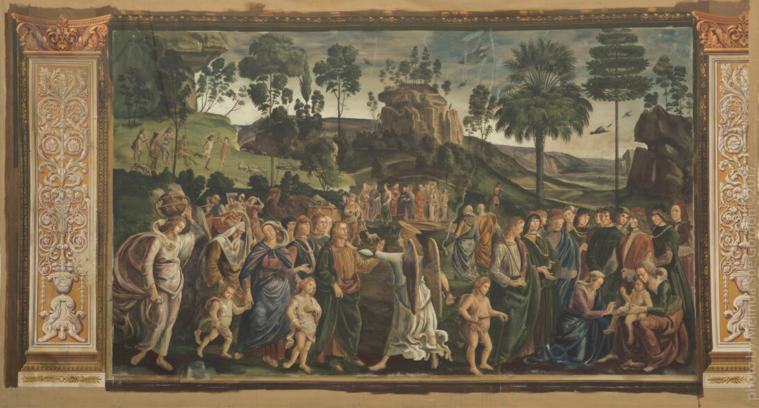 'Moses Leaving for Egypt, by Perugino' backdrop from The Shoes of the Fisherman