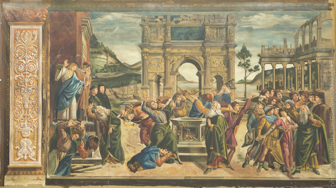 'Punishment of the Rebels, by Botticelli' backdrop from The Shoes of the Fisherman