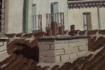 'Madrid Rooftops' backdrop from Tip on a Dead Jockey, detail shot