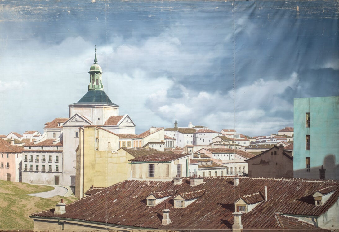 'Madrid Rooftops' backdrop from Tip on a Dead Jockey