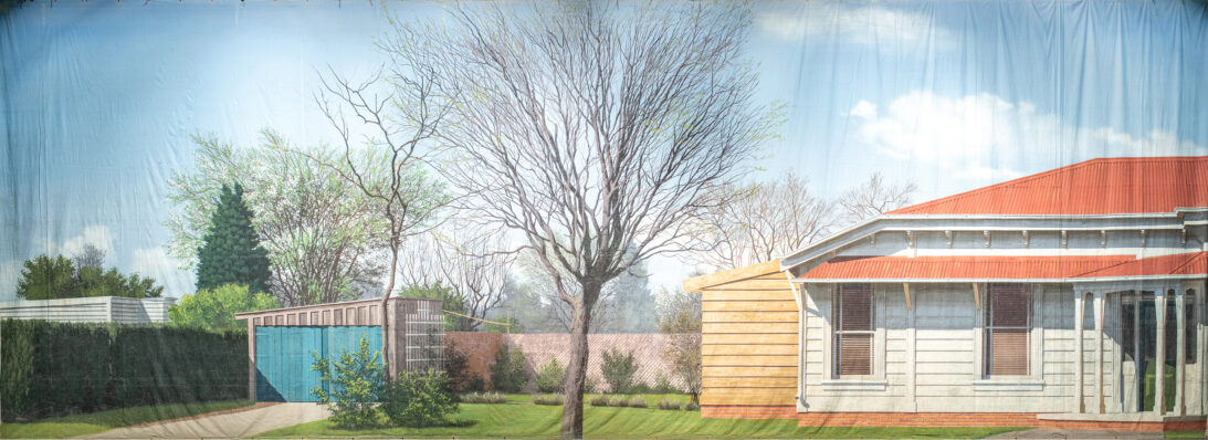 'Suburban Backyard' backdrop from Two Loves