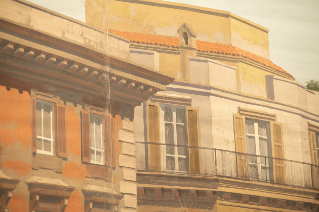 'Vie Veneto, Rome' backdrop from Two Weeks in Another Town, detail shot