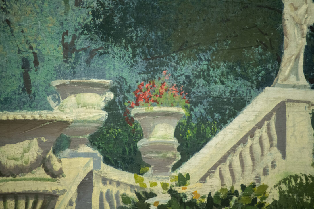'Garden Steps' backdrop from Unattributed, detail shot
