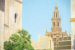 'Spanish Courtyard Seville' backdrop from Unattributed, detail shot