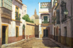 'Spanish Courtyard Seville' backdrop from Unattributed