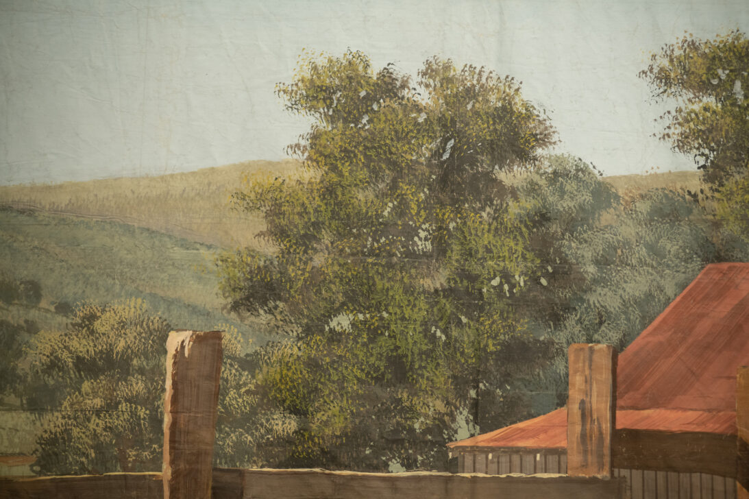 'Western Fence' backdrop from Unattributed, detail shot