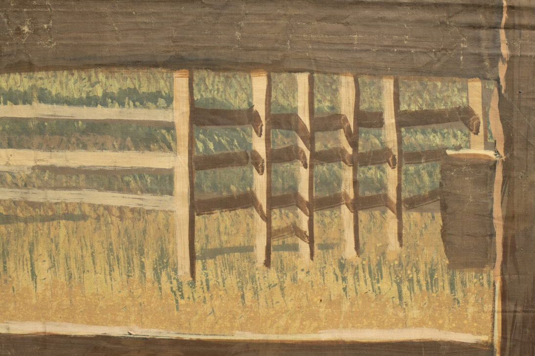 'Western Fence' backdrop from Unattributed, detail shot