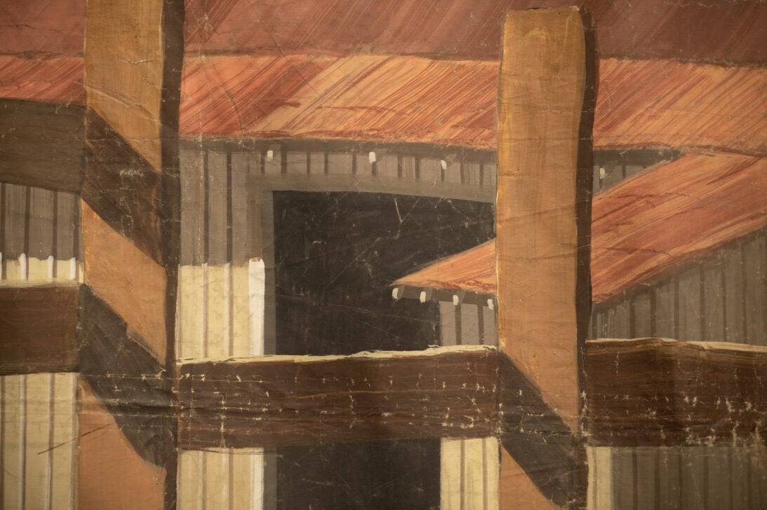 'Western Fence' backdrop from Unattributed, detail shot