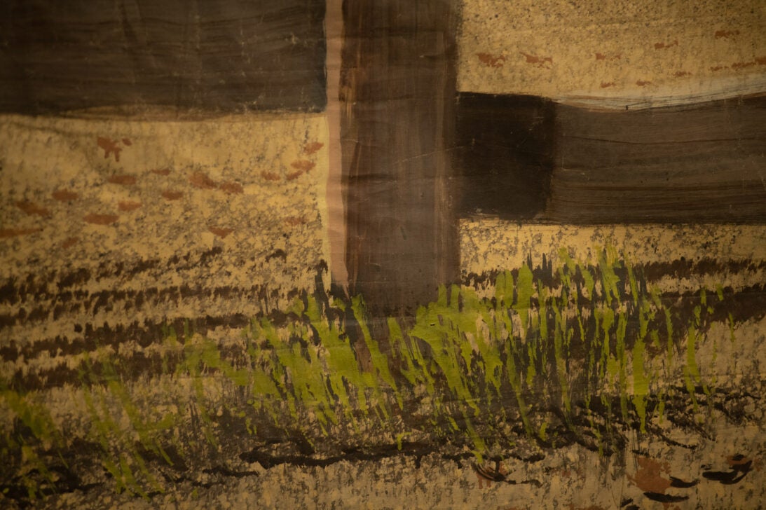 'Western Fence' backdrop from Unattributed, detail shot