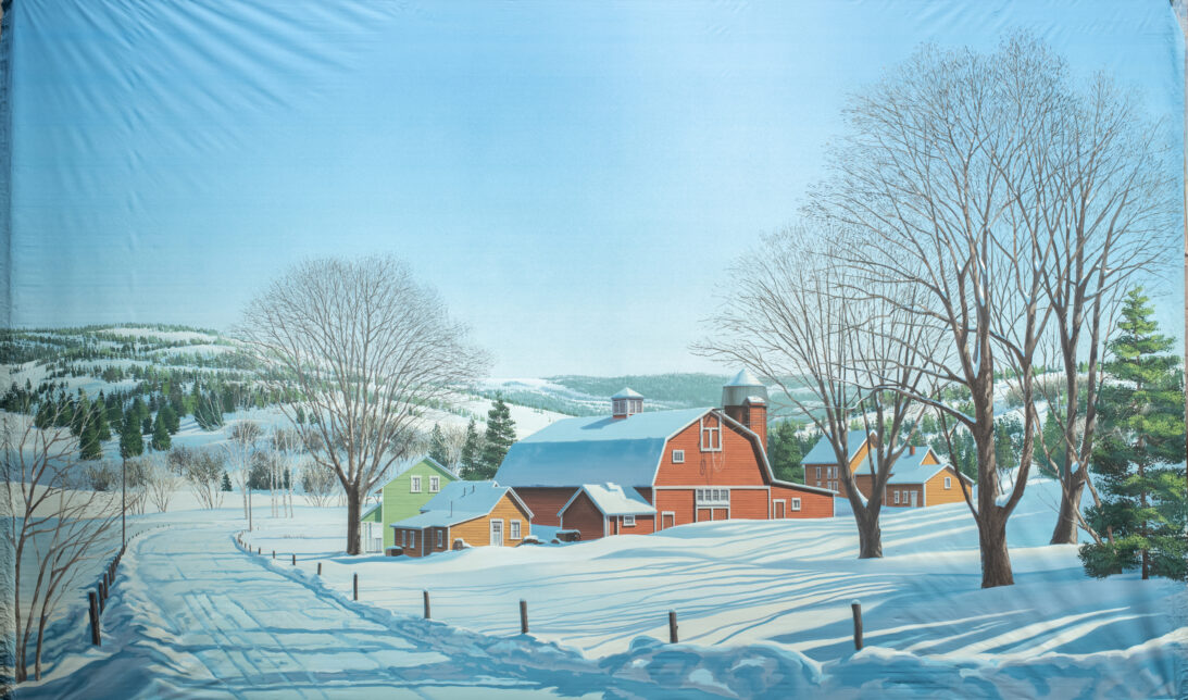 'Rural Farm, Winter' backdrop from Unattributed