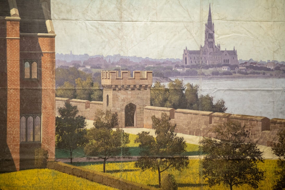 'Hampton Court' backdrop from Young Bess, detail shot